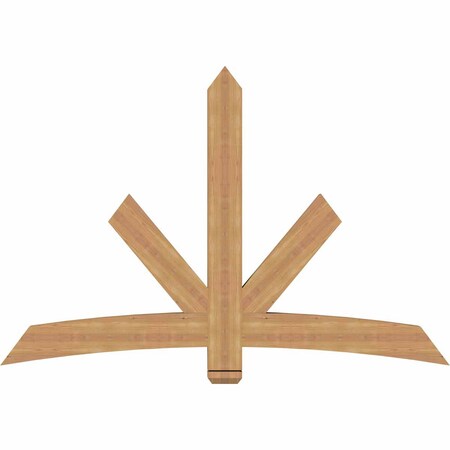 Ekena Millwork Alberta Smooth Timber Gable Bracket, Western Red Cedar, 72"W x 48"H x 3 1/2"D x 5 1/2"F, 16/12 Pitch GBW072X48X0406ALB00SWR